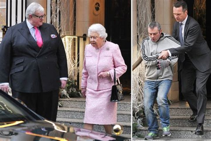 'Larger than life' hotel manager escorts the Queen away from dinner after intruder bursts in on her lunch