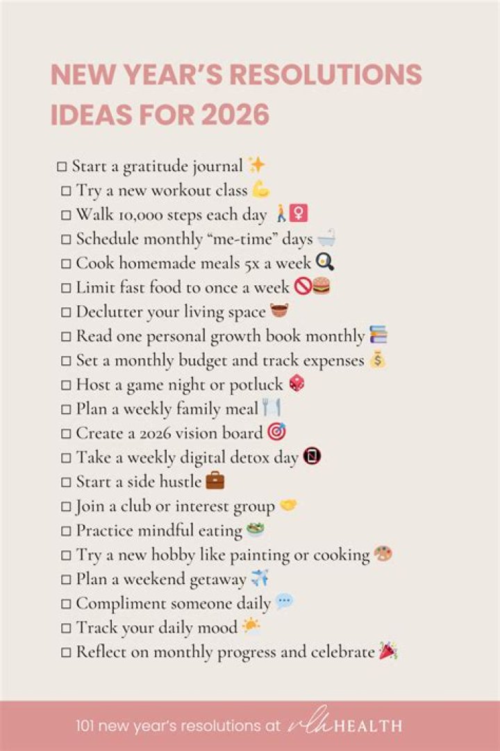 10 Health Goals to Add to Your New Year's Resolutions