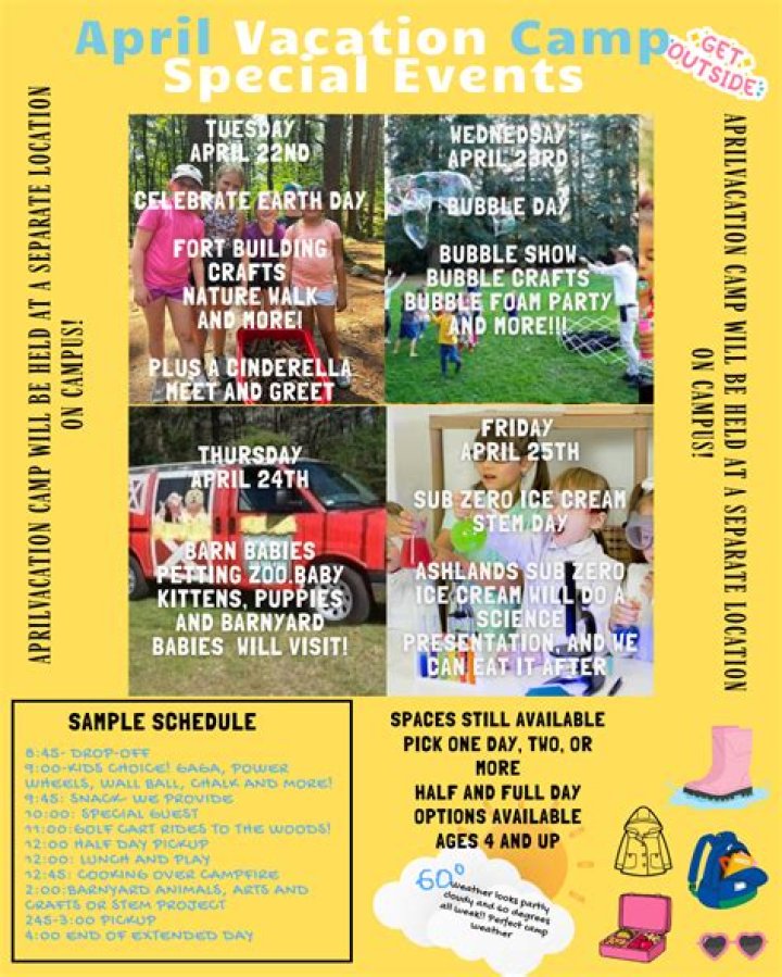 2023 April Vacation Week Camps & Activities Guide
