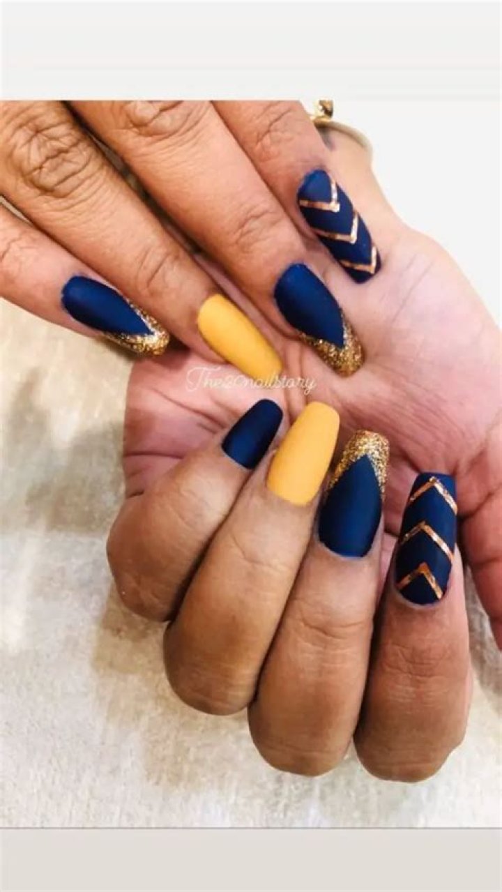 55 Chic and Trendy Yellow and Blue Nail Designs You’ll Love!
