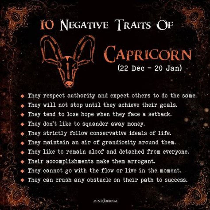 7 Negative traits of the Capricorn zodiac sign