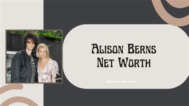 Alison Berns Net Worth: An In-Depth Analysis Of Her Wealth And Career