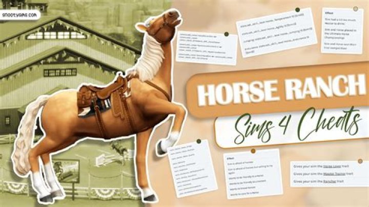 All Horse Ranch Cheats for The Sims 4