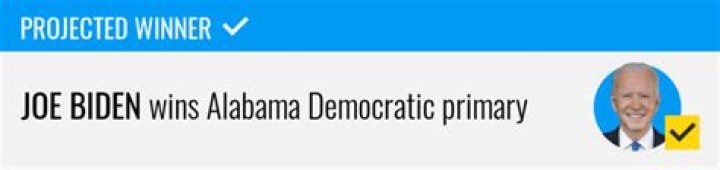 Biden wins Alabama Democratic primary