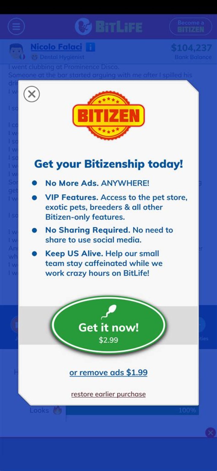 BitLife: How to Buy Your Best Friend Bitizenship