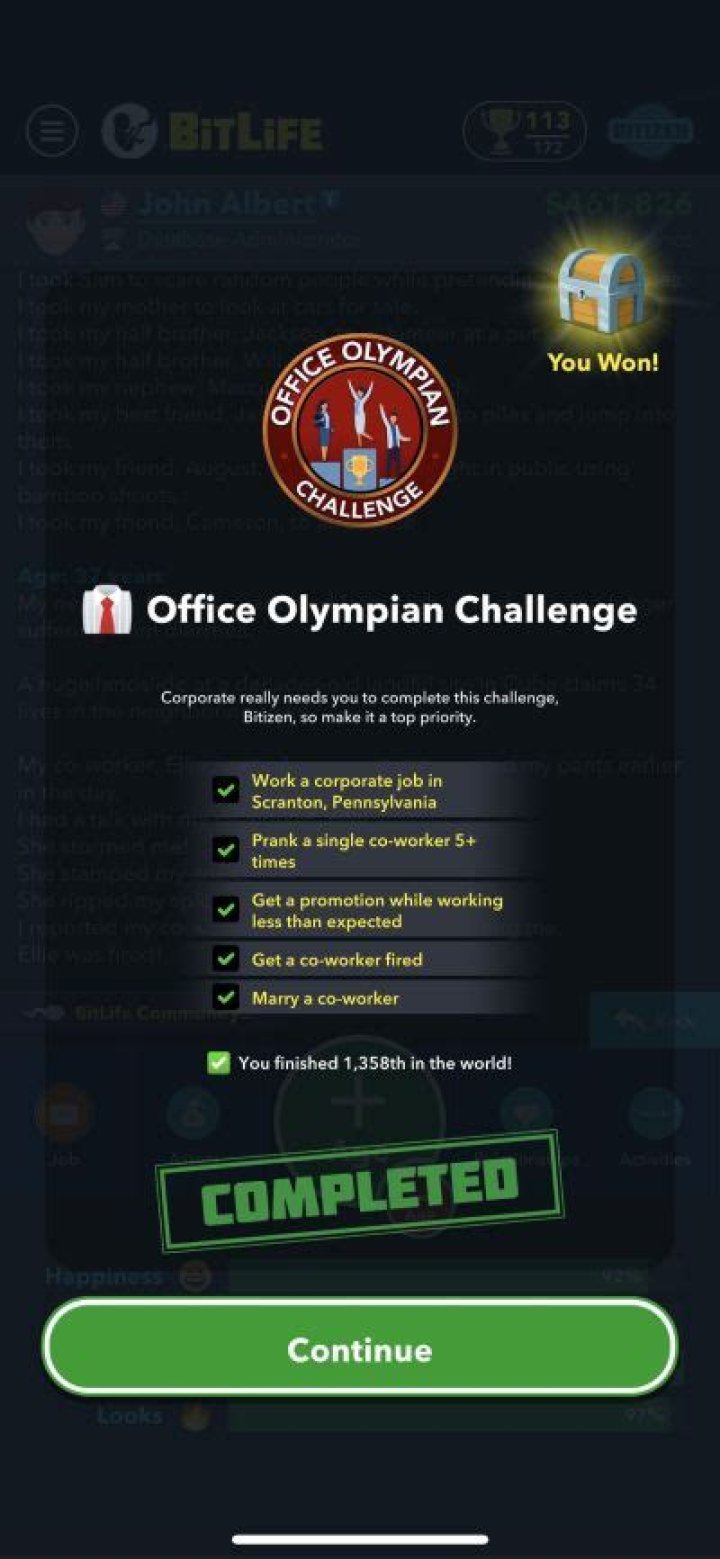 BitLife: How to Complete the Office Olympian Challenge