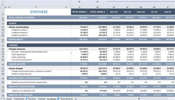 Business plan auto-entrepreneur Excel gratuit / exclusif