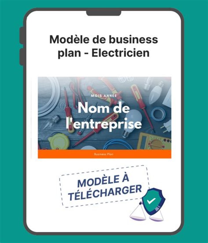 Business plan électricien : modèle Excel gratuit / pré rempli