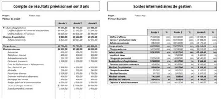 Business plan salon de tatouage Excel : exemple gratuit