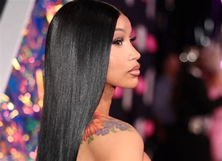 Cardi B's Curly Birthday Updo & Bedazzled Nails Were Larger Than Life