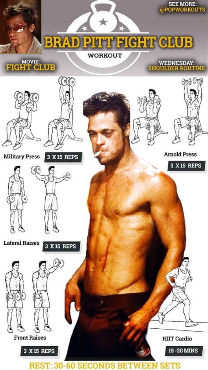 Celebrity Workout: Brad Pitt in Fight Club