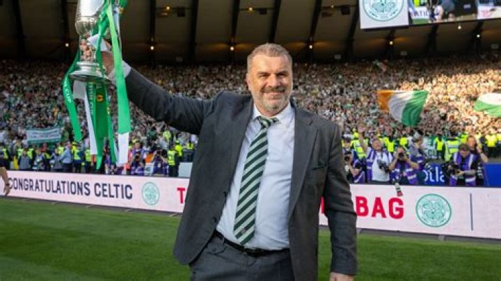 Cheeky football fans all make same joke as Ange Postescoglou signs off at Celtic with Treble... before joining Tottenham