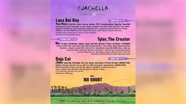 Coachella 2024: Lana Del Rey, Doja Cat and Tyler, the Creator to headline, No Doubt to reunite