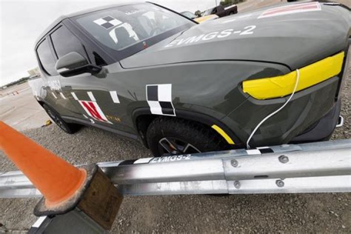 Crash tests indicate nation’s guardrail system can’t handle heavy electric vehicles