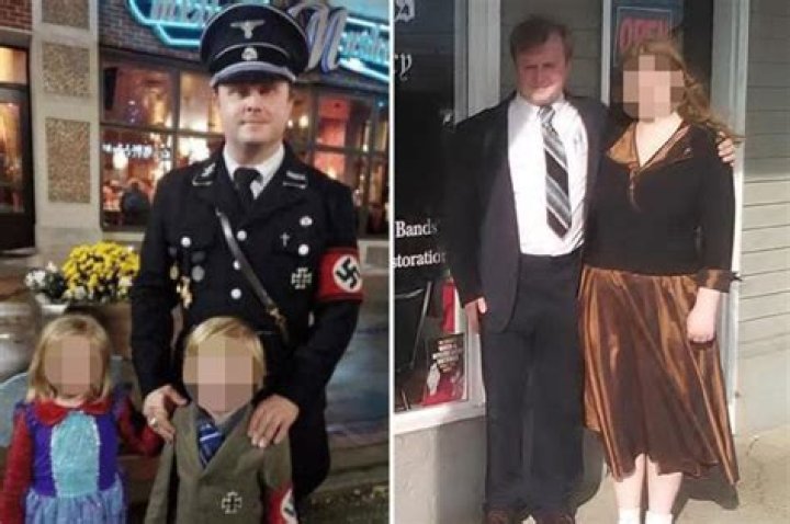 Dad apologises for dressing himself and son, 5, in Nazi Halloween outfits after costume complaint goes viral
