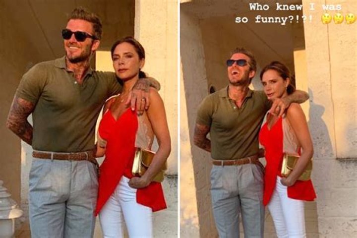 David Beckham sends fans wild as they spot huge bulge in his tight trousers as he poses with Posh on holiday in Italy