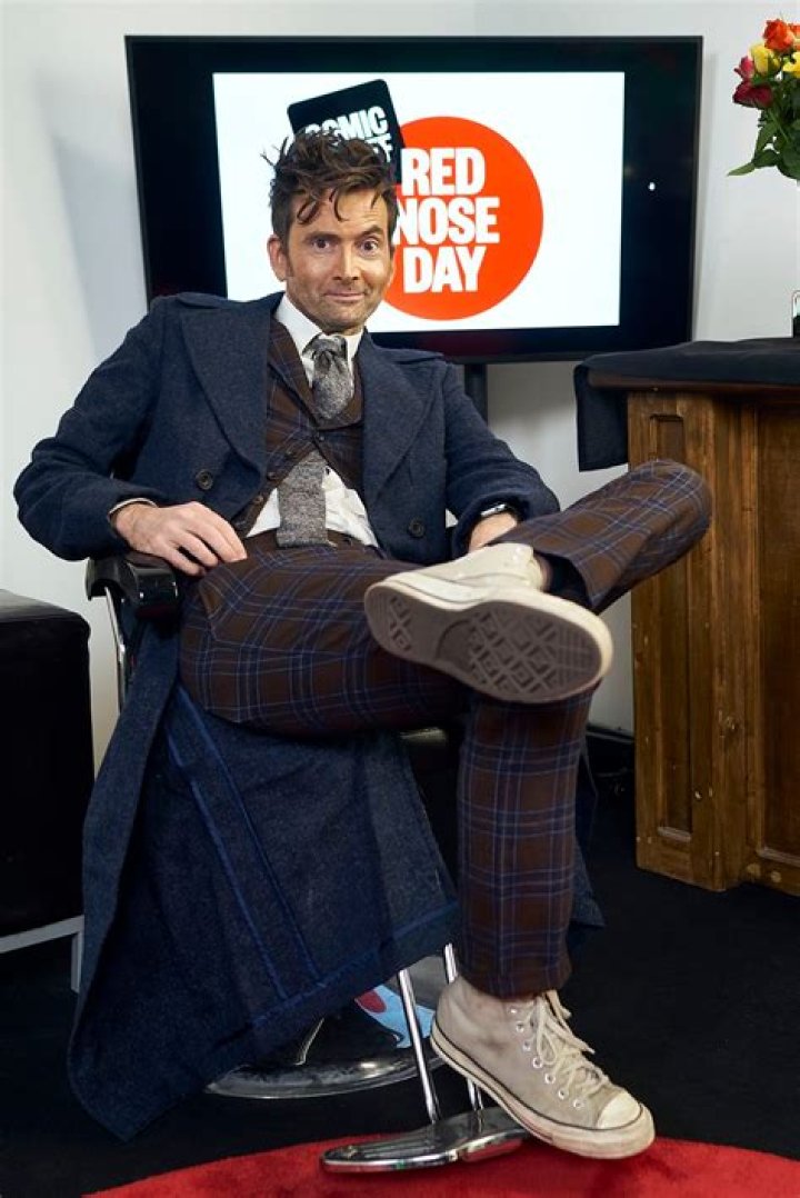 David Tennant shows off Doctor Who costume for Red Nose Day