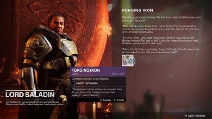 Destiny 2: How to Complete the Forging Iron Quest