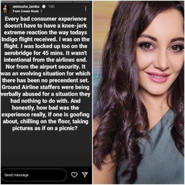 Did Minissha Lamba take an indirect dig at Radhika Apte after she revealed being stuck in aerobridge?