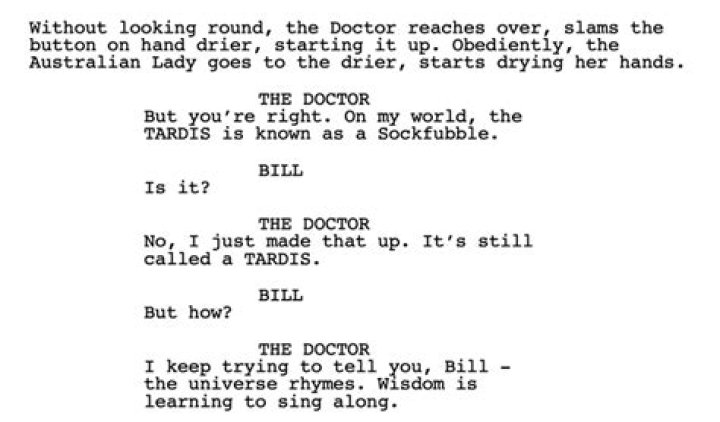 Doctor Who script changes from page to screen