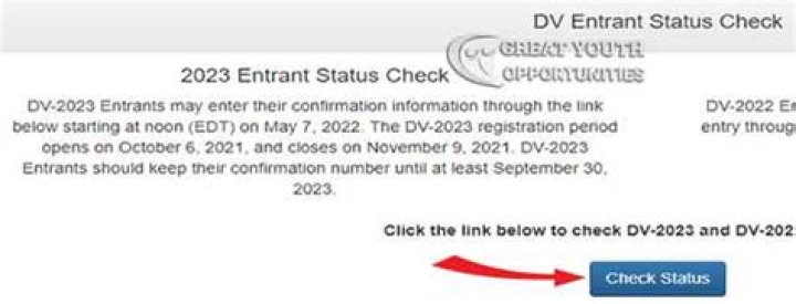 DV Lottery 2023 Status Check