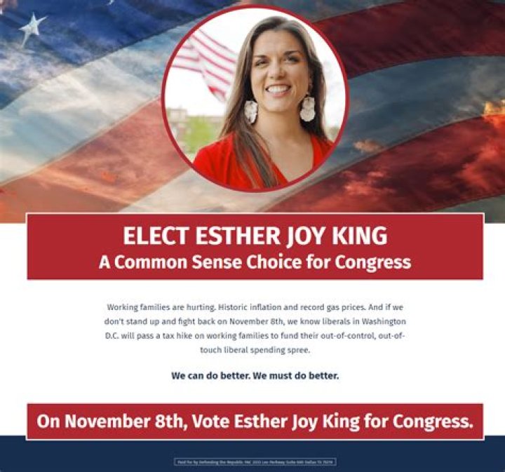 East Moline’s Esther Joy King has raised $1M in 2022 run for Congress