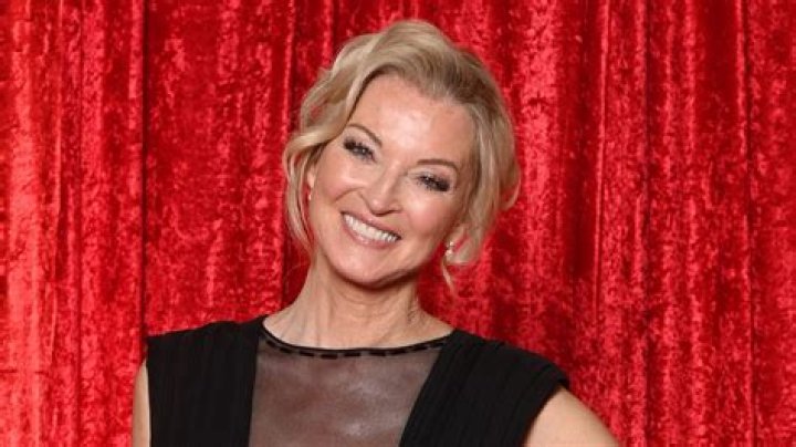 EastEnders' Gillian Taylforth, 67, risks wardrobe malfunction in plunging black and sheer gown at British Soap Awards