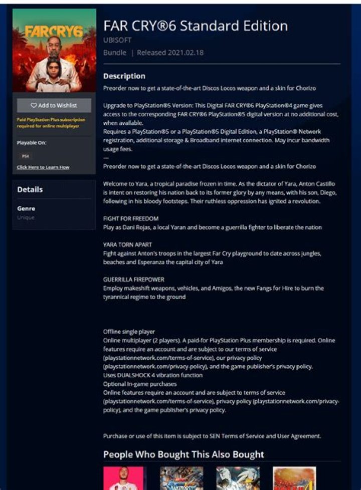 Far Cry 6 Leaks On PSN With Giancarlo Esposito As The Antagonist