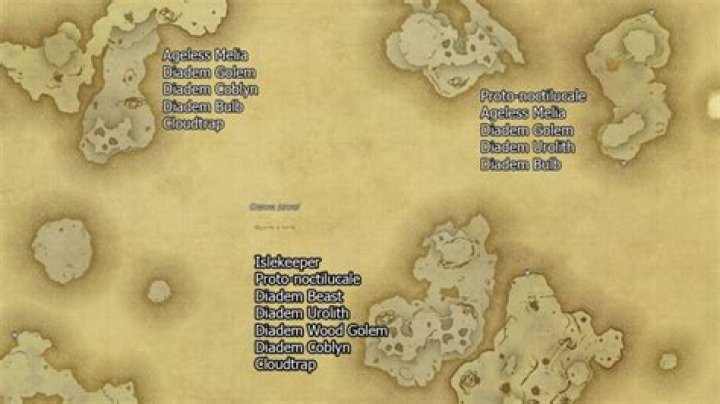 FFXIV Diadem Gathering Guide -- Fishing, Monster Locations and Weather Times