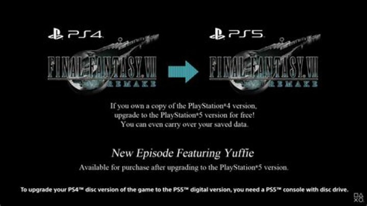 Final Fantasy 7 Remake Receives Free PS5 Upgrade Edition