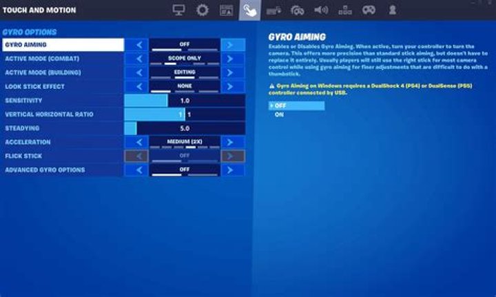 Fortnite: How to Turn on Gyro Controls on All Platforms