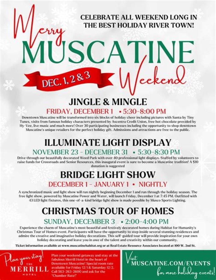 Get into the holiday spirit in Muscatine