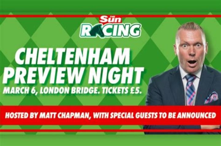 Get your ticket to Sun Racing's Cheltenham Festival Preview Night featuring Matt Chapman, Aidan Coleman & special guests