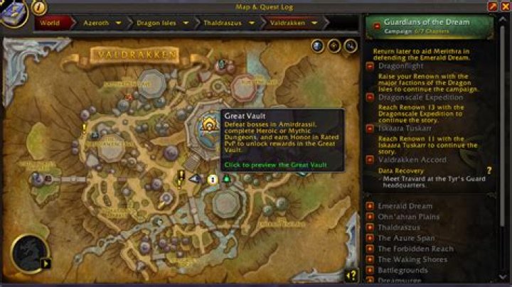 Great Vault explained | location for rewards in WoW Dragonflight