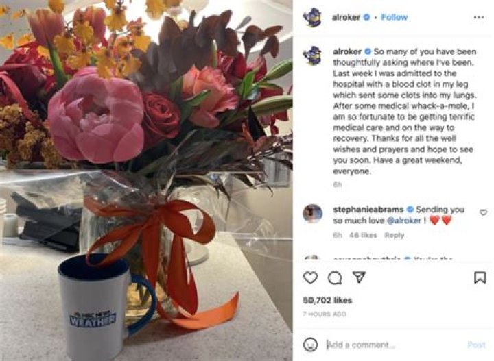 ‘Hope to See You Soon’: Weatherman Al Roker Hospitalized for Blood Clots in His Leg and Lungs After Being Absent from ‘Today’ for Two Weeks