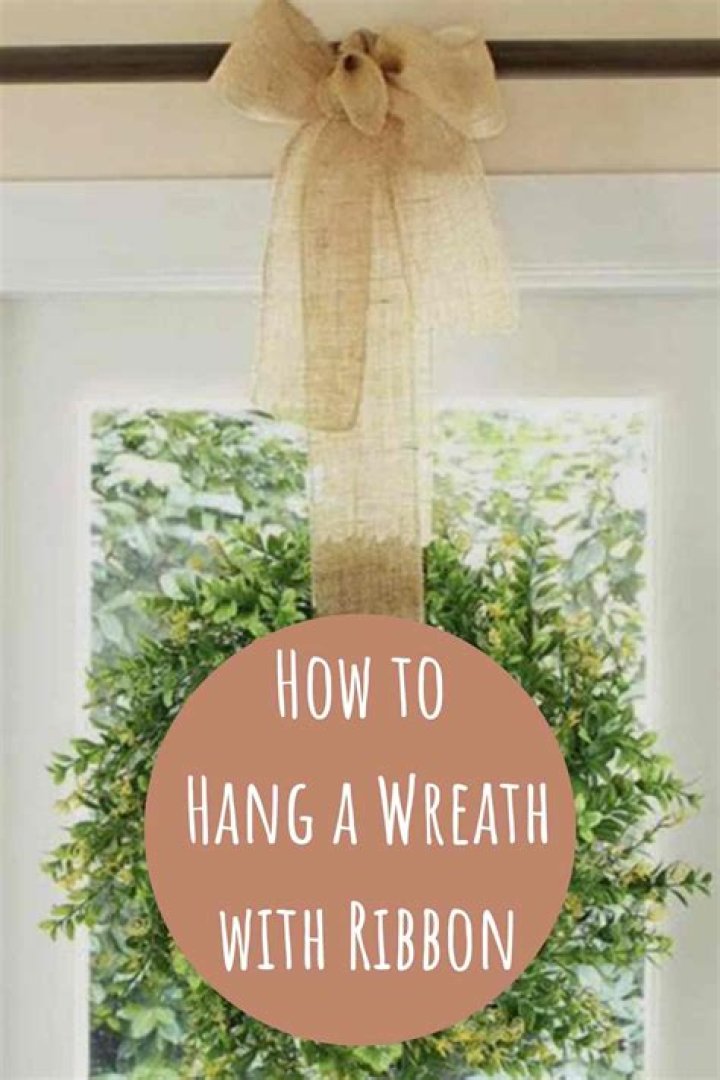 How do you hang a picture with ribbon?