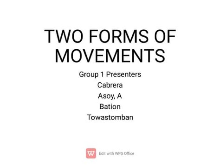 How The Two Forms Of Movement Compare