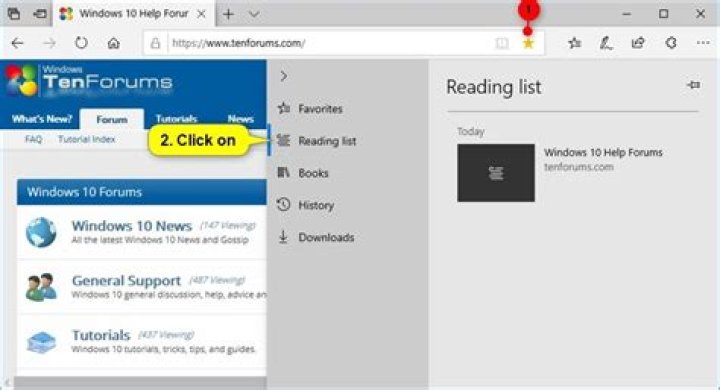 How to Add a Page to the Reading List in Microsoft Edge Browser