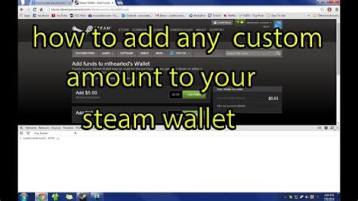 How to Add Any Amount of Money to Your Steam Wallet