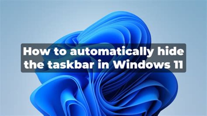 How to automatically hide the windows taskbar