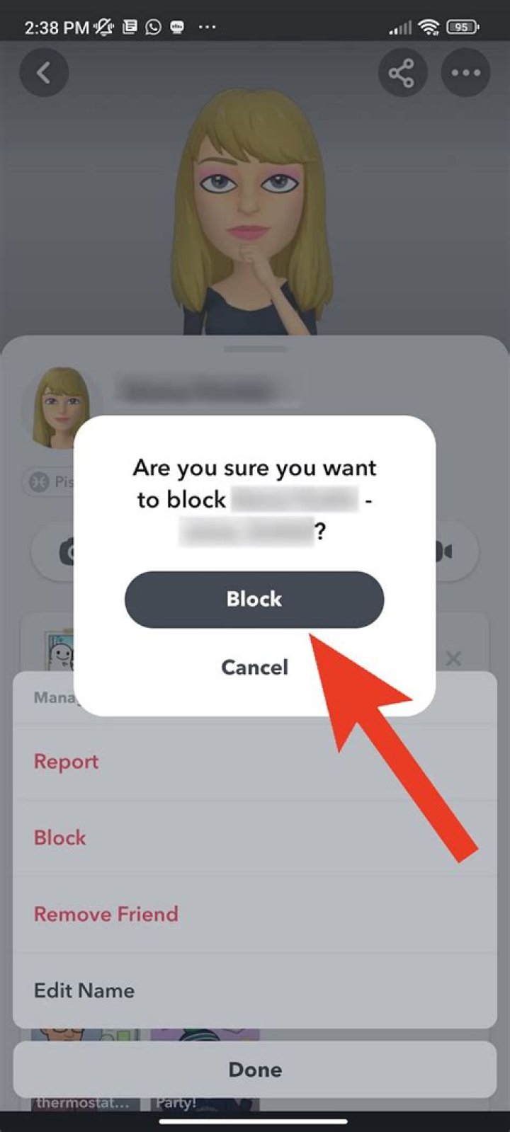 How to block someone on snapchat