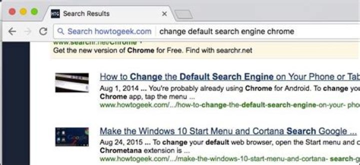 How to change chrome’s default search engine