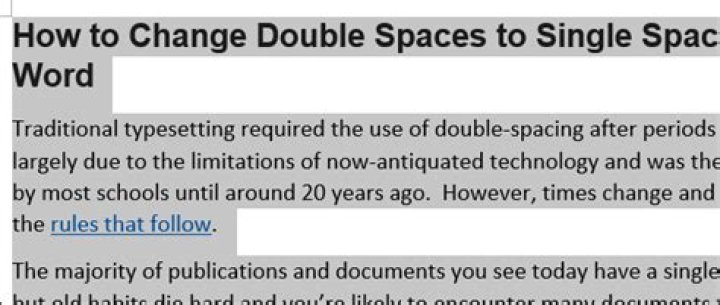 How to Change Double Spaces to Single Spaces in Microsoft Word