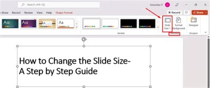 How to change slide size in powerpoint