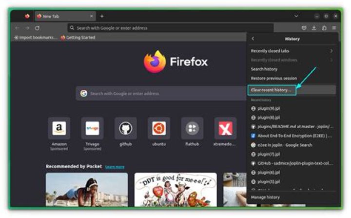 How to clear your browsing history in firefox