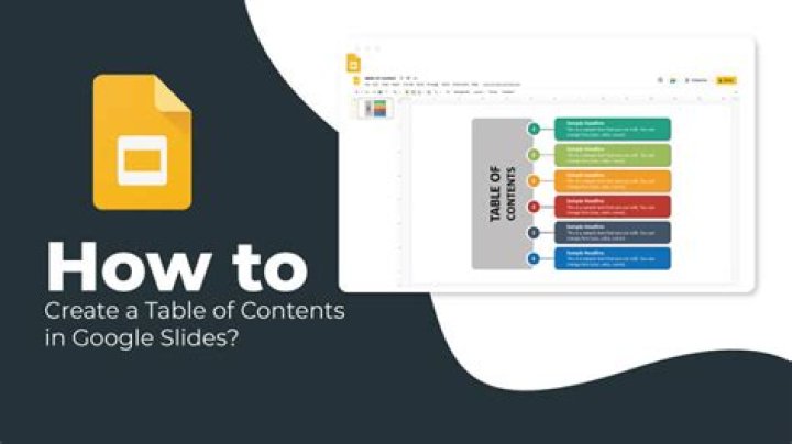 How to Create a Table of Contents in Google Slides