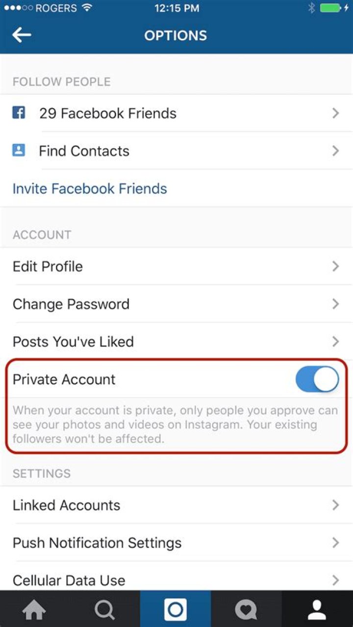 How to make your instagram account private