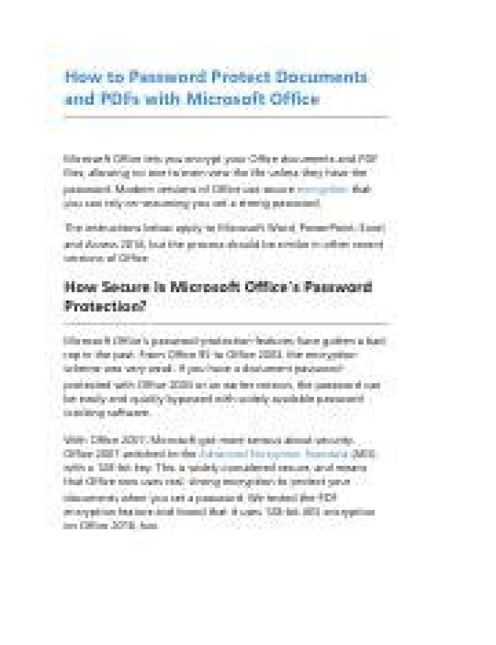 How to Password Protect Documents and PDFs with Microsoft Office