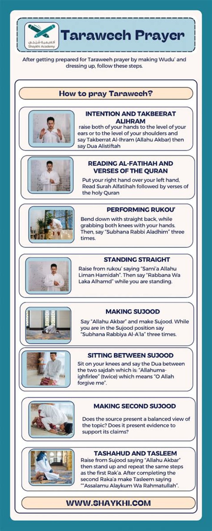 How to pray taraweeh at home