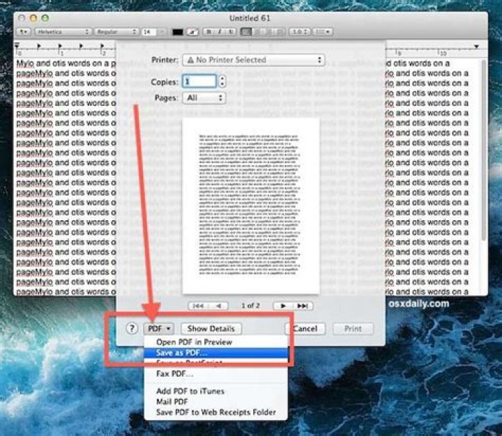 How to Print to PDF on Mac